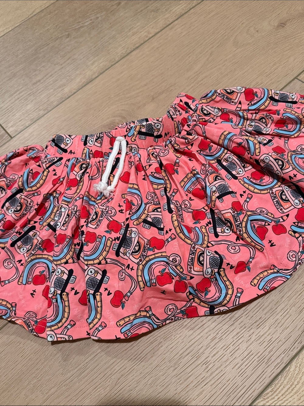 cheeky plum Pink Retro Radio Print Skirt
